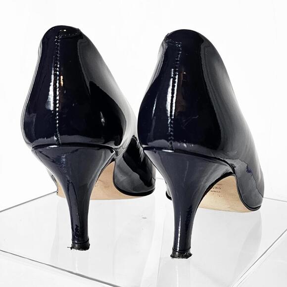 Boden Navy Patent Leather Women's Heels Size 36.5 EU 6/6.5 US - Picture 8 of 9